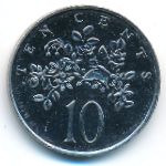 Jamaica, 10 cents, 1990