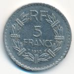 France, 5 франков (1938 г.)