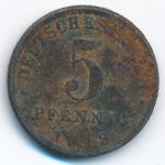 Germany, 5 pfennig, 1919