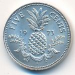 Багамские острова, 5 центов (1971–1973 г.)