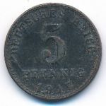 Germany, 5 pfennig, 1917