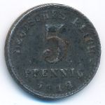 Germany, 5 pfennig, 1918