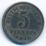 Germany, 5 pfennig, 1918