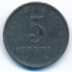 Germany, 5 pfennig, 1918