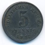 Germany, 5 pfennig, 1919