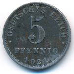 Germany, 5 pfennig, 1921