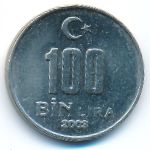 Turkey, 100000 lira, 2001–2004