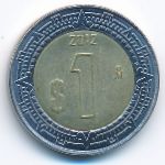 Мексика, 1 песо (2012 г.)