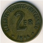 France, 2 francs, 1944