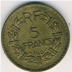 France, 5 francs, 1938–1940