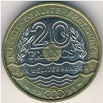 France, 20 francs, 1993