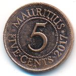 Маврикий, 5 центов (2017 г.)