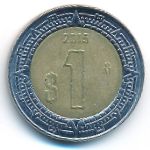 Мексика, 1 песо (2015 г.)