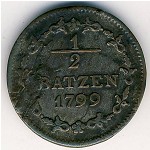 Швейцария, 1/2 батцена (1799–1803 г.)