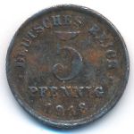 Germany, 5 pfennig, 1918