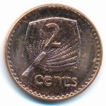 Fiji, 2 cents, 1990