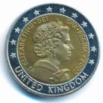Great Britain., 2 euro, 2002