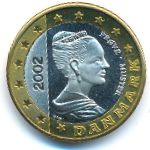 Дания., 1 евро (2002 г.)