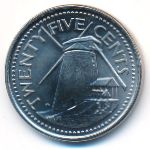 Барбадос, 25 центов (2007–2011 г.)