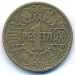 Spain, 1 peseta, 1944