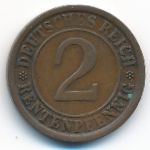 Веймарская республика, 2 рентенпфеннига (1924 г.)