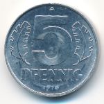 German Democratic Republic, 5 pfennig