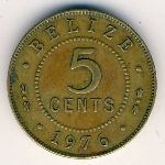 Белиз, 5 центов (1973–1979 г.)