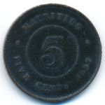 Mauritius, 5 cents, 1897