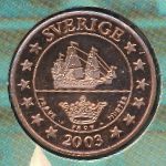 Швеция., 5 евроцентов (2003 г.)