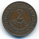Denmark, 2 эре (1907 г.)
