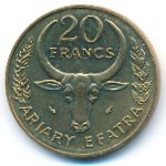 Madagascar, 20 francs, 1970–1989