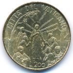 Vatican City, 200 lire, 1999