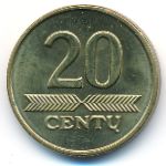 Литва, 20 центов (1997–2008 г.)