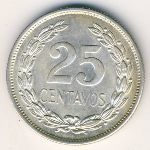El Salvador, 25 centavos, 1943–1944