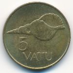 Vanuatu, 5 vatu, 1990–1999