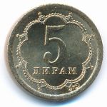 Tajikistan, 5 drams, 2006