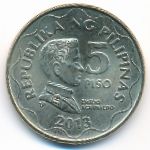 Philippines, 5 piso, 2013