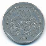 Cameroon, 500 francs, 1988