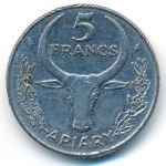 Madagascar, 5 francs, 1979