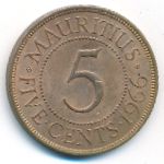 Маврикий, 5 центов (1966 г.)