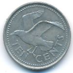 Barbados, 10 cents, 2004