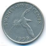 Бермудские острова, 25 центов (1999–2004 г.)