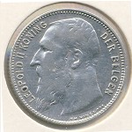 Belgium, 1 franc, 1909