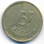 Belgium, 5 francs, 1986