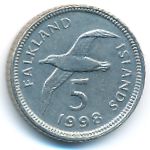 Falkland Islands, 5 pence, 1998