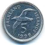 Falkland Islands, 5 pence, 1998