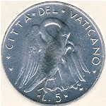Ватикан, 5 лир (1970–1977 г.)