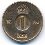 Sweden, 1 ore, 1957