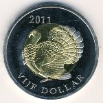 Остров Саба., 5 долларов (2011 г.)