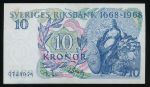 Sweden, 10 крон, 1968